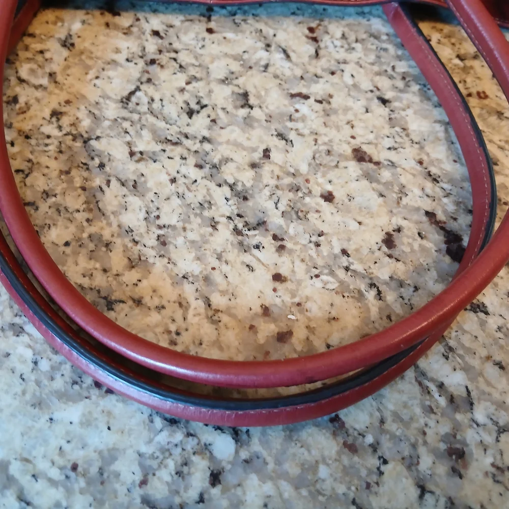 Fossil Red Leather Tote Bag - Picture 4 of 6